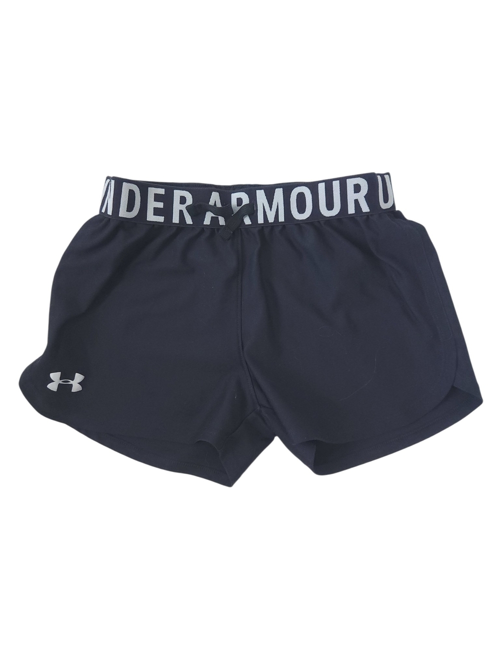 Under Armour Girls Kids Black Athletic Shorts Youth MEDIUM Training Shorts
